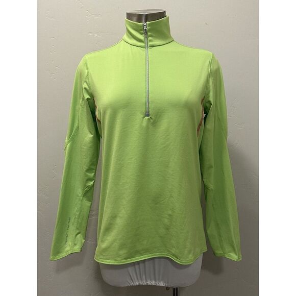 RLX Ralph Lauren Women's Performance Golf Long Sleeve‎ 1/4 Zip Pullover Green M - Picture 1 of 8